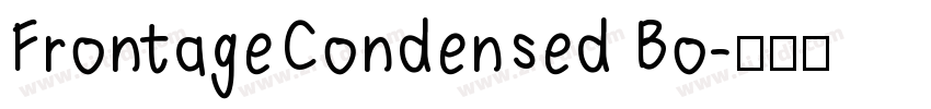 FrontageCondensed Bo字体转换